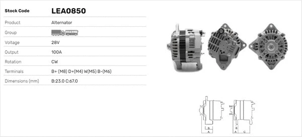 Alternateur LUSA LEA0850
