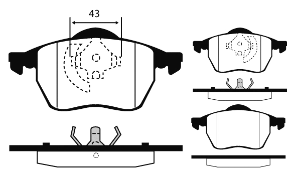 Kit de plaquettes de frein, frein à disque RAICAM RA.0429.6