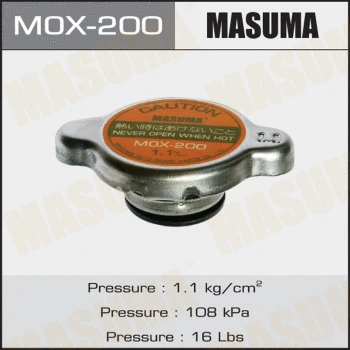 Bouchon, réservoir de liquide de refroidissement MASUMA MOX-200