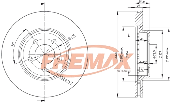 Disque de frein FREMAX BD-9196
