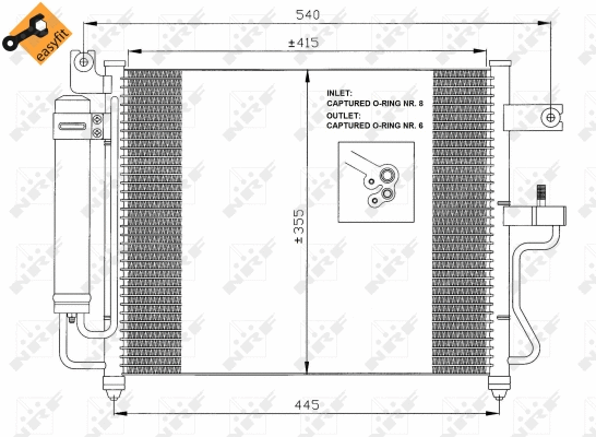 Condenseur, climatisation NRF 35428