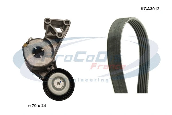 Jeu de courroies trapézoïdales à nervures PROCODIS FRANCE KGA3012