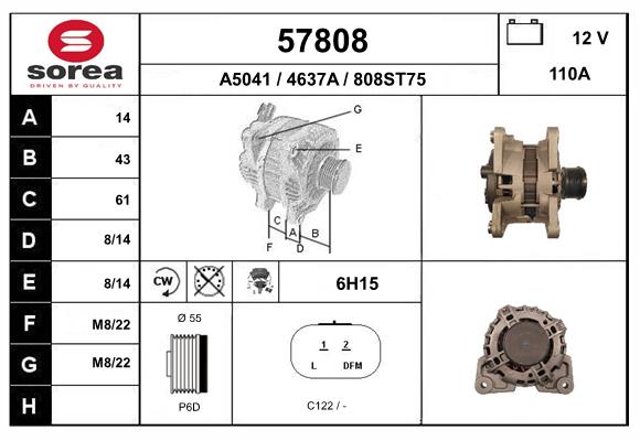 Alternateur EAI 57808