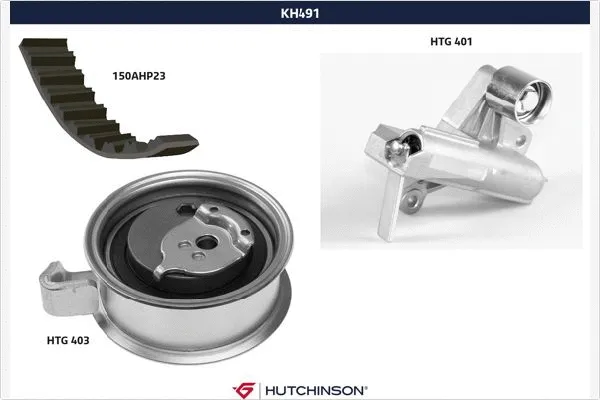 Kit de courroie crantée HUTCHINSON KH 491