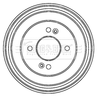 Tambour de frein BORG & BECK BBR7207
