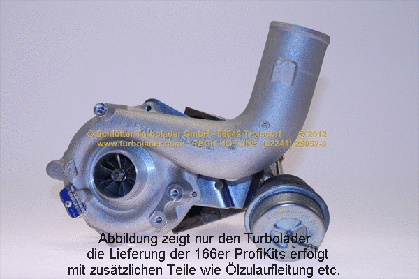 Turbocompresseur, suralimentation SCHLÜTTER TURBOLADER 166-01020