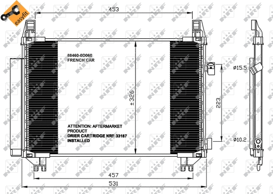 Condenseur, climatisation NRF 35654