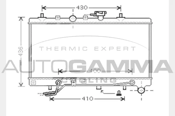 Radiateur, refroidissement du moteur AUTOGAMMA 104275