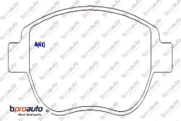 Kit de plaquettes de frein, frein à disque BPROAUTO 1BP31099AA