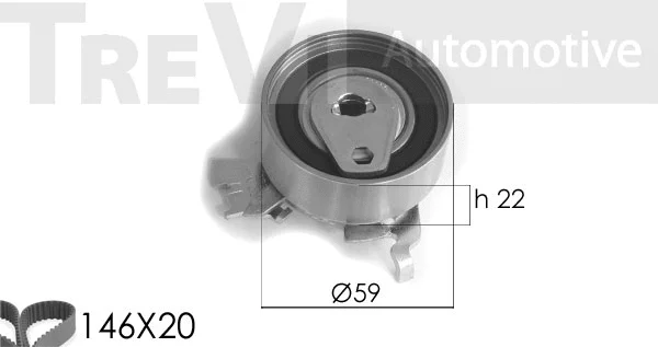 Kit de courroie crantée TREVI AUTOMOTIVE KD1169