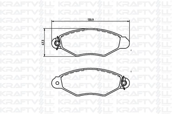 Kit de plaquettes de frein, frein à disque KRAFTVOLL GERMANY 07010011