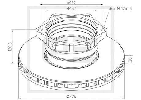 Disque de frein PE Automotive 016.653-00A