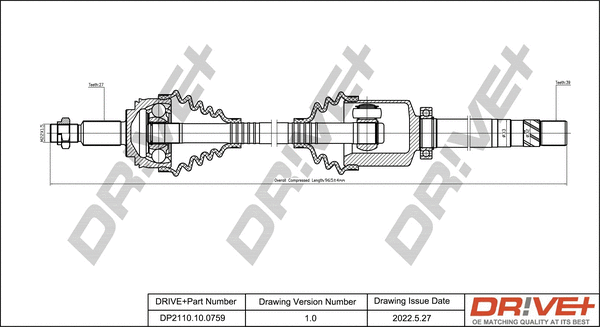 Arbre de transmission Dr!ve+ DP2110.10.0759