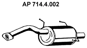 Silencieux arrière EBERSPÄCHER 714.4.002