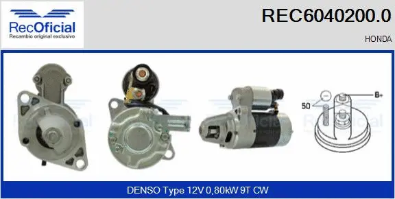Démarreur RECOFICIAL REC6040200.0
