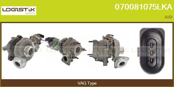 Turbocompresseur, suralimentation LGK 070081075LKA