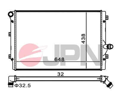 Radiateur, refroidissement du moteur JPN 60C9060-JPN