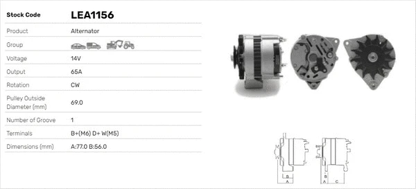 Alternateur LUSA LEA1156
