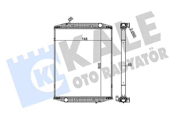Radiateur, refroidissement du moteur KALE OTO RADYATÖR 350235