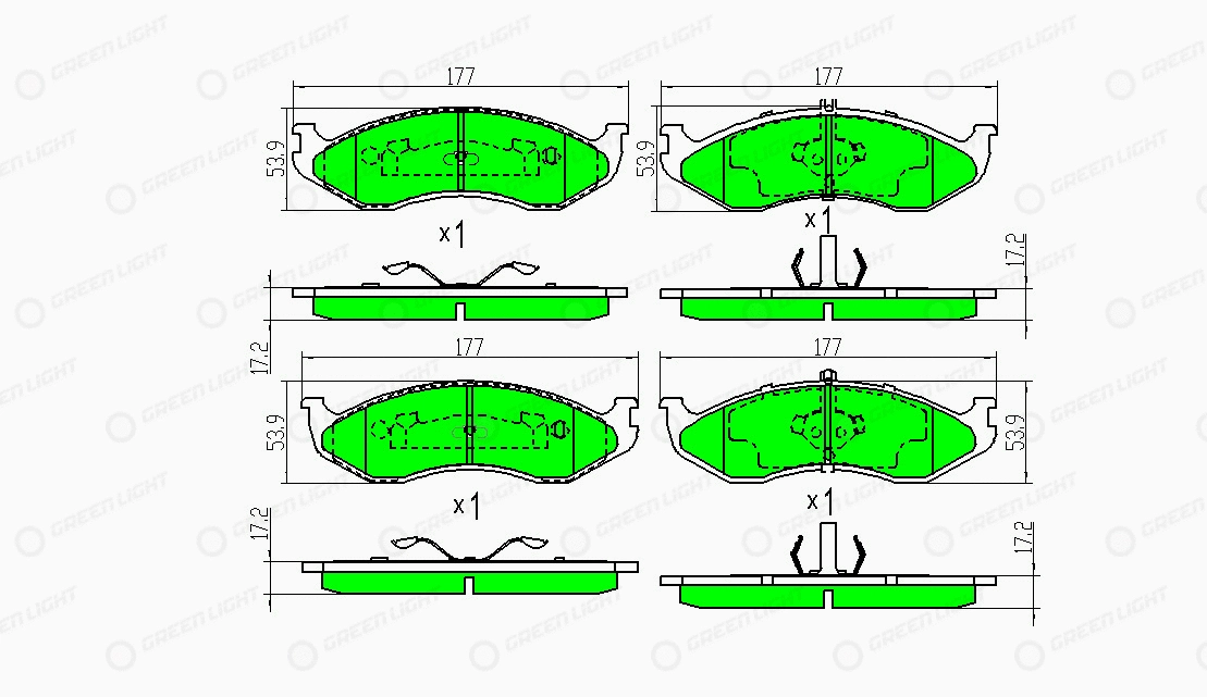 Kit de plaquettes de frein, frein à disque Automotive Adriado GLBP0267
