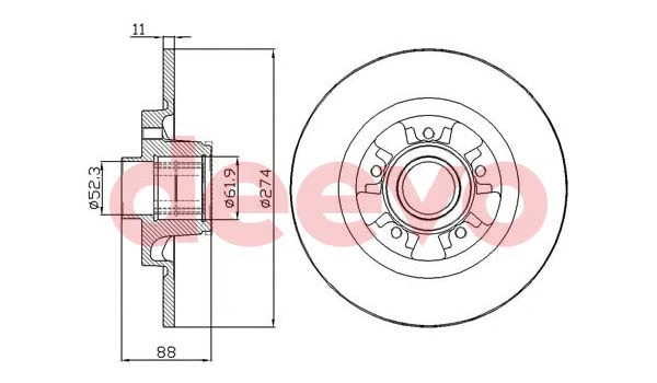 Disque de frein DEEVO BD23540