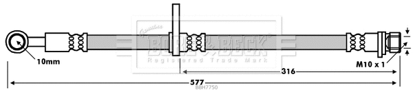 Flexible de frein BORG & BECK BBH7750