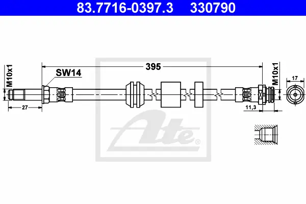 Flexible de frein ATE-APAC 83.7716-0397.3