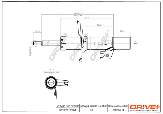 Amortisseur Dr!ve+ DP1610.10.0205
