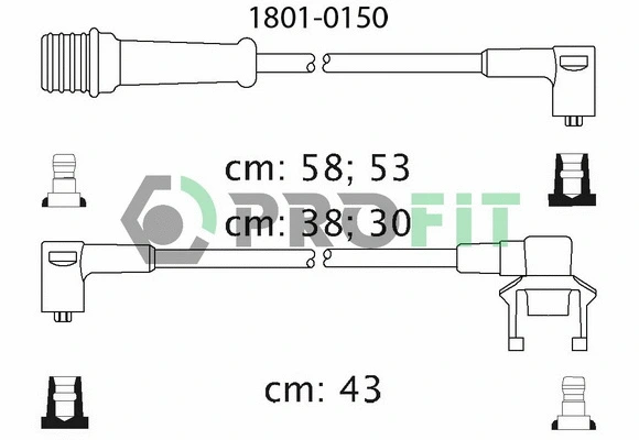 Kit de câbles d'allumage PROFIT 1801-0150