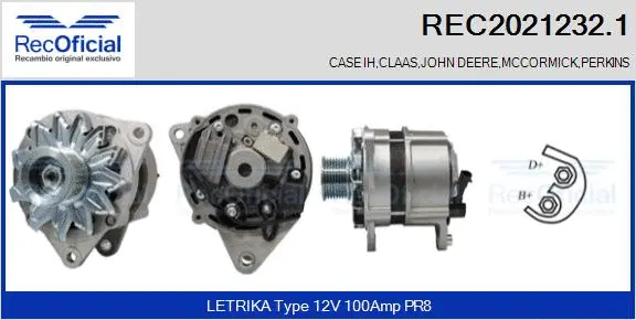 Alternateur RECOFICIAL REC2021232.1