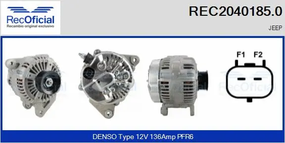 Alternateur RECOFICIAL REC2040185.0