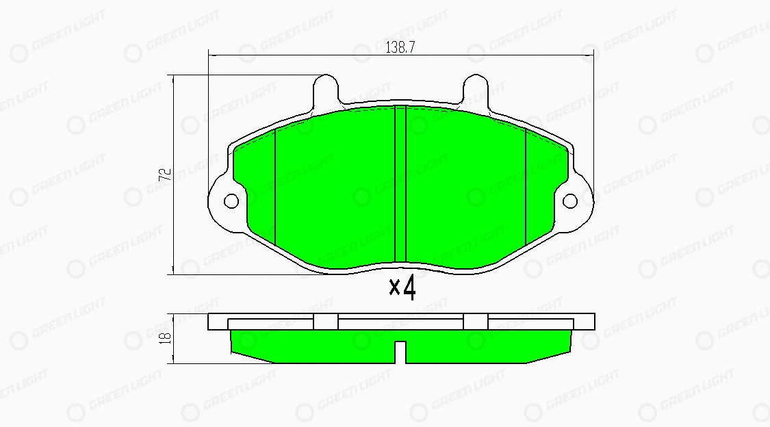 Kit de plaquettes de frein, frein à disque Automotive Adriado GLBP0393
