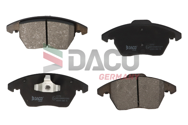 Kit de plaquettes de frein, frein à disque DACO Germany 323753
