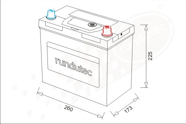 Batterie de démarrage rundutec GmbH RNU070RA-EFB