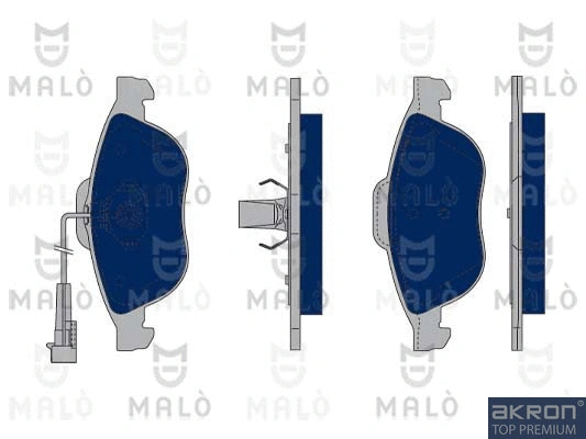 Kit de plaquettes de frein, frein à disque AKRON-MALÒ 1050139