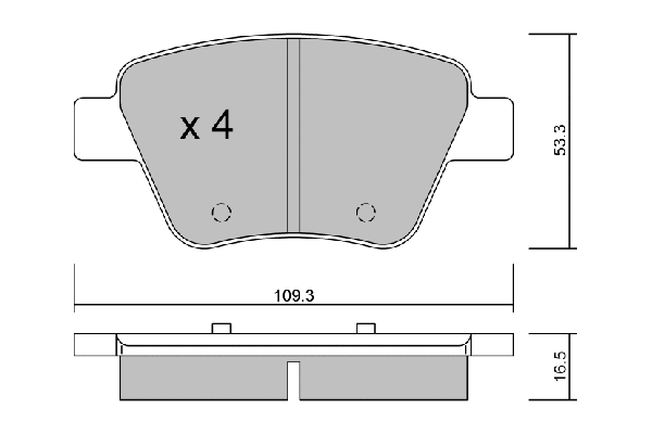 Kit de plaquettes de frein, frein à disque AISIN BPVW-2006