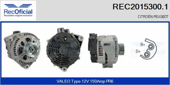 Alternateur RECOFICIAL REC2015300.1