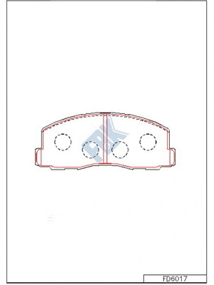 Kit de plaquettes de frein, frein à disque FBK FD6017