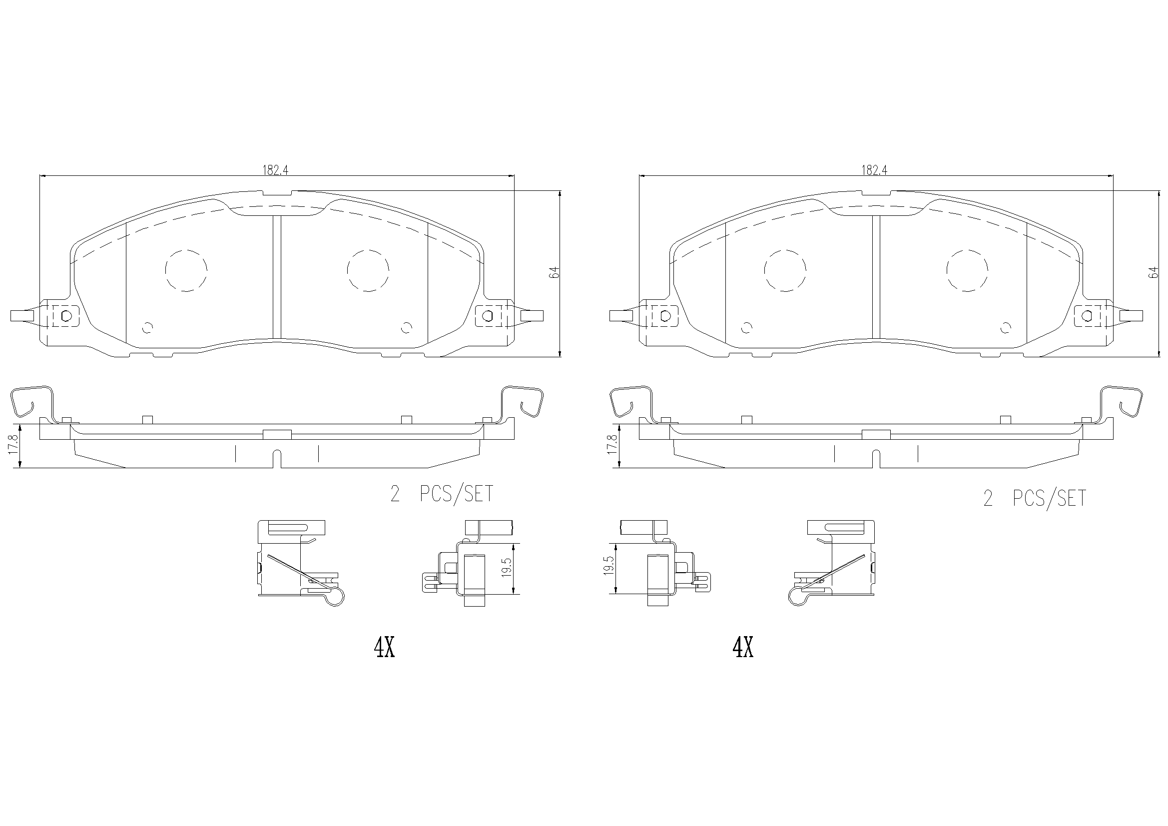 Kit de plaquettes de frein, frein à disque BREMBO P24246N