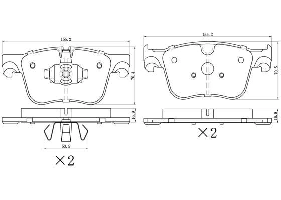 Kit de plaquettes de frein, frein à disque FREMAX FBP-0770