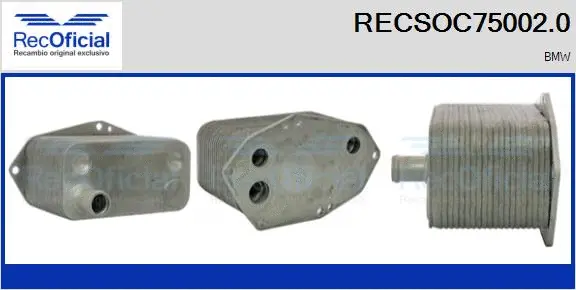 Radiateur d'huile RECOFICIAL RECSOC75002.0