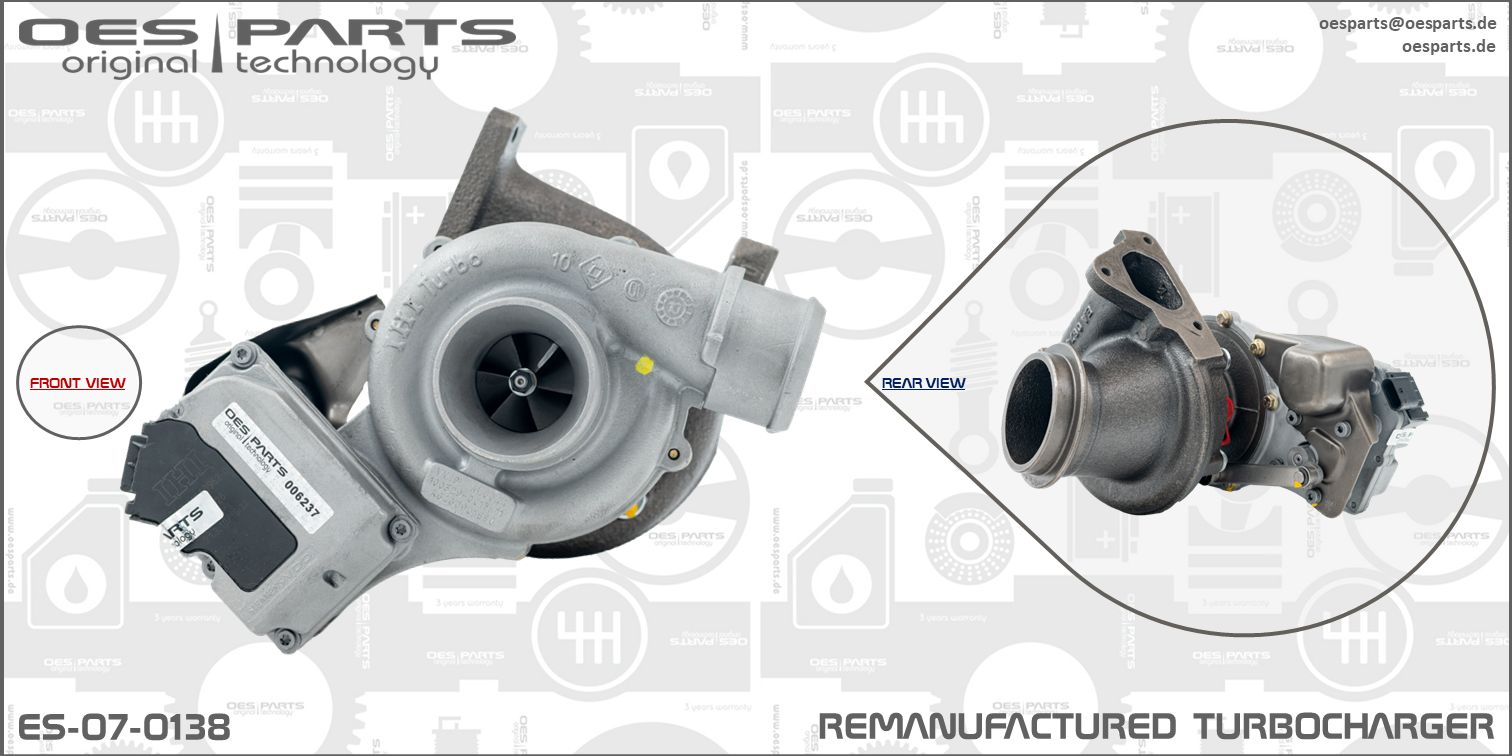 Turbocompresseur, suralimentation OES PARTS ES-07-0138