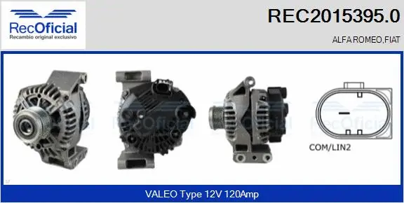 Alternateur RECOFICIAL REC2015395.0