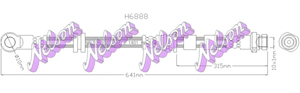 Flexible de frein KAWE H6888