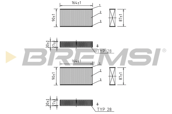 Filtre, air de l'habitacle BREMSI FC0425