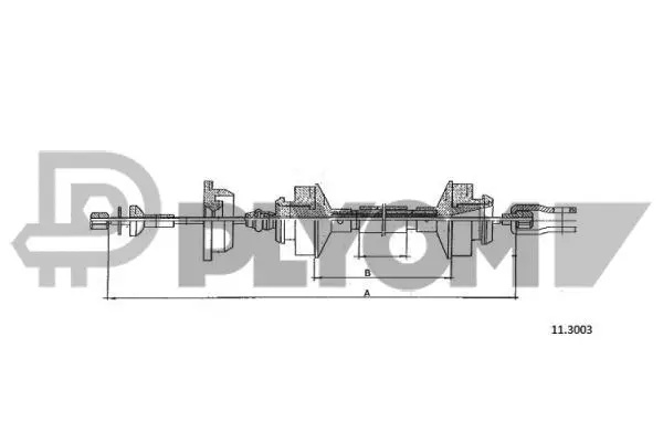 Tirette à câble, commande d'embrayage PLYOM P035680