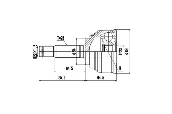 Jeu de joints, arbre de transmission DYNAMATRIX DCV839036