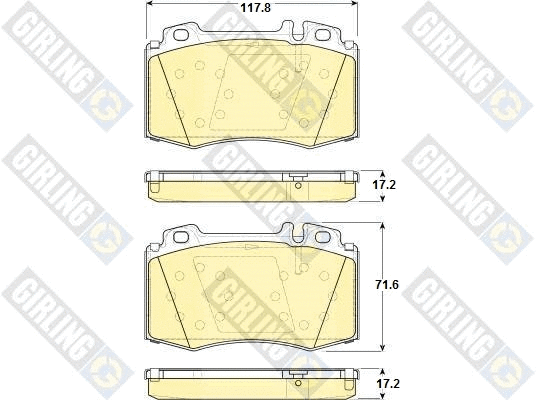 Kit de plaquettes de frein, frein à disque GIRLING 6114549