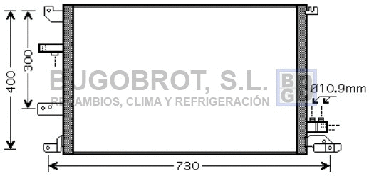 Condenseur, climatisation BUGOBROT 62-VO5138