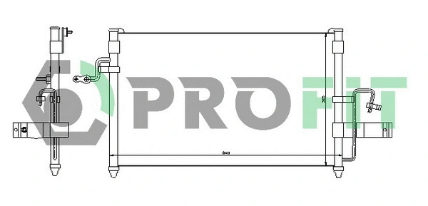 Condenseur, climatisation PROFIT PR 1141C1